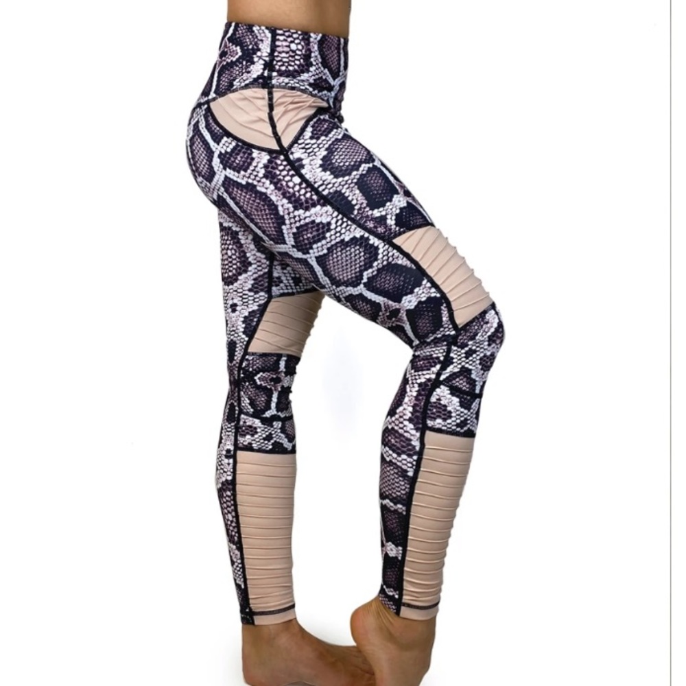 Snake Skin Moto Leggings